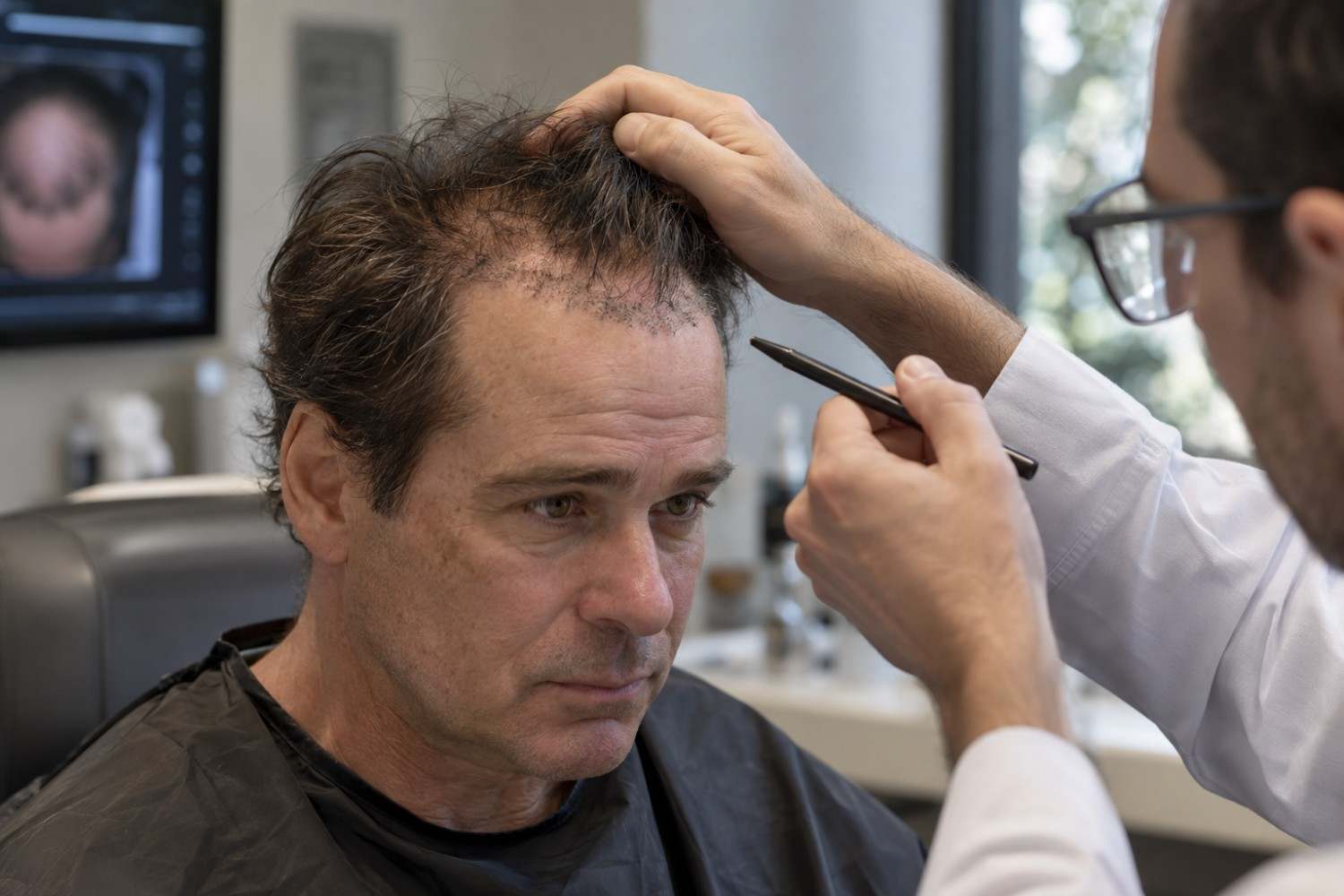 old hair plugs correction